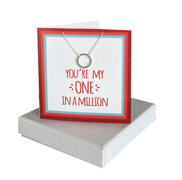 one in a million - circle necklace Coral and Mint